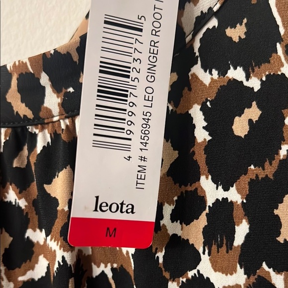 Leota Smocked Black and White Midi Sundress animal print - Picture 3 of 7